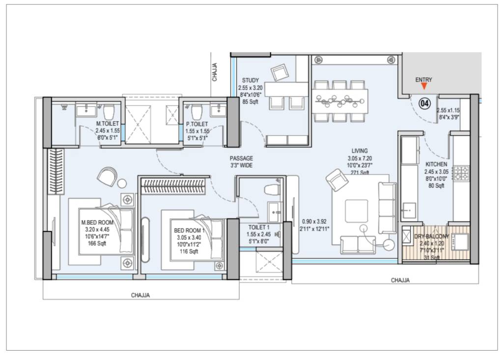 DLF floor plan one